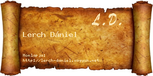 Lerch Dániel névjegykártya